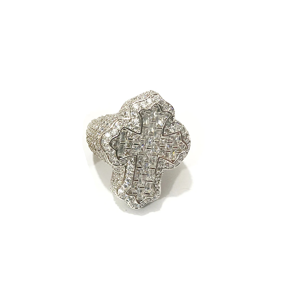 Iced Out Zircon Cross Ring