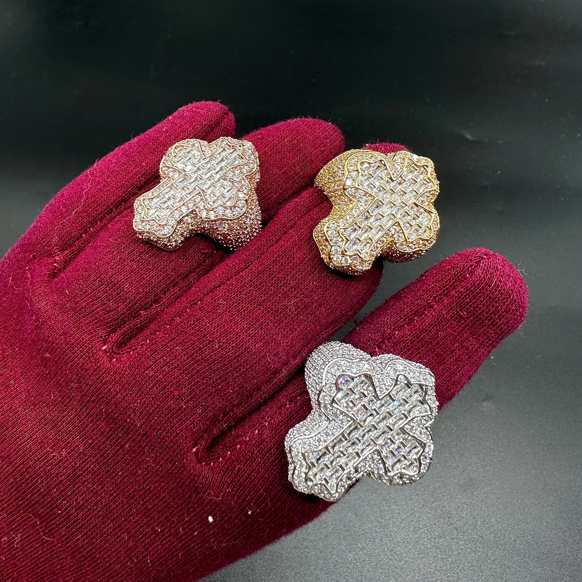 Iced Out Zircon Cross Ring