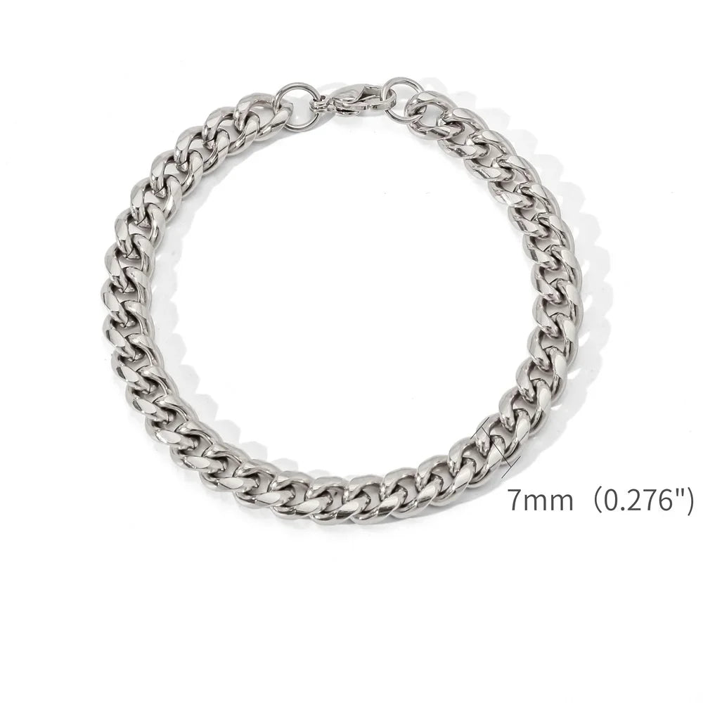 Gold Stainless Steel Cuban Bracelet
