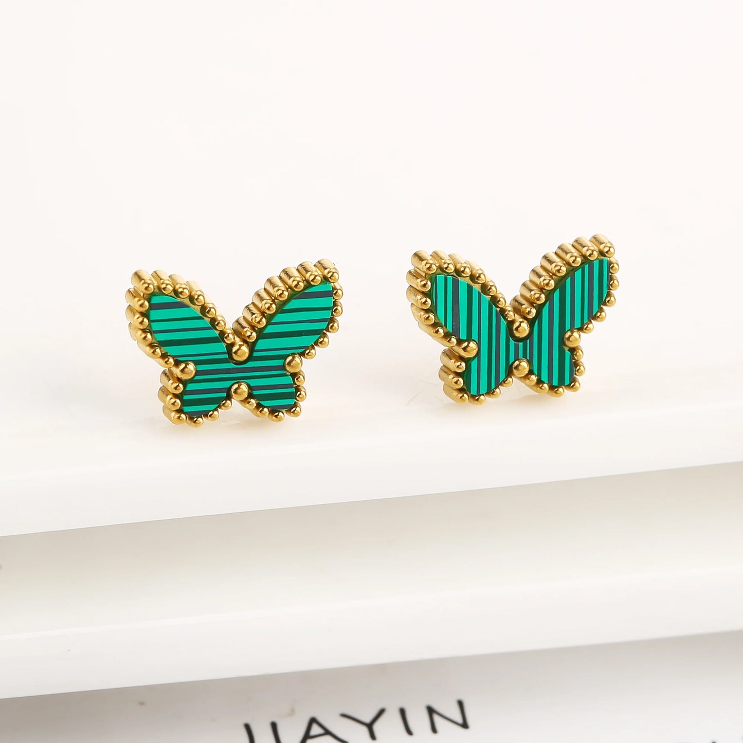 Gold Plated Stainless Steel Butterfly Earning