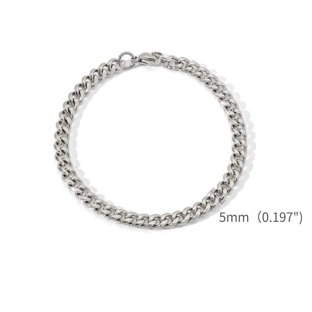 Gold Stainless Steel Cuban Bracelet