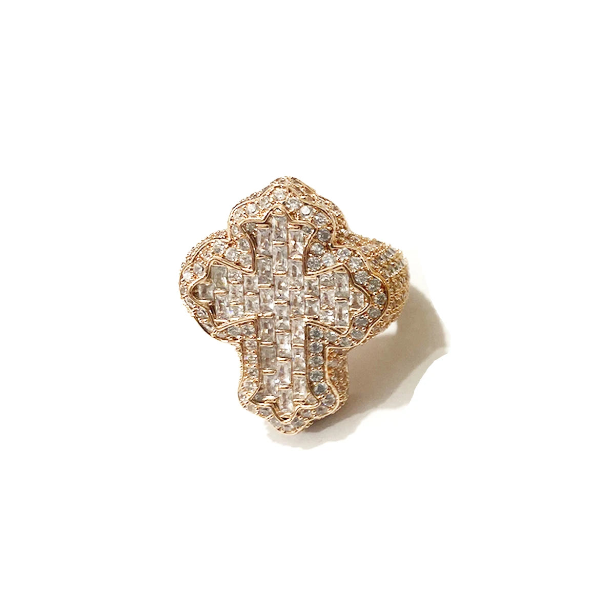 Iced Out Zircon Cross Ring