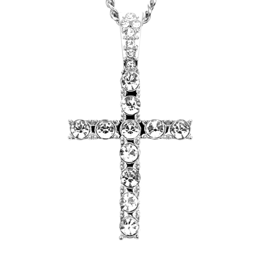 Diamond Ankh & Cross Pendant "Iced Gold Necklace Set"