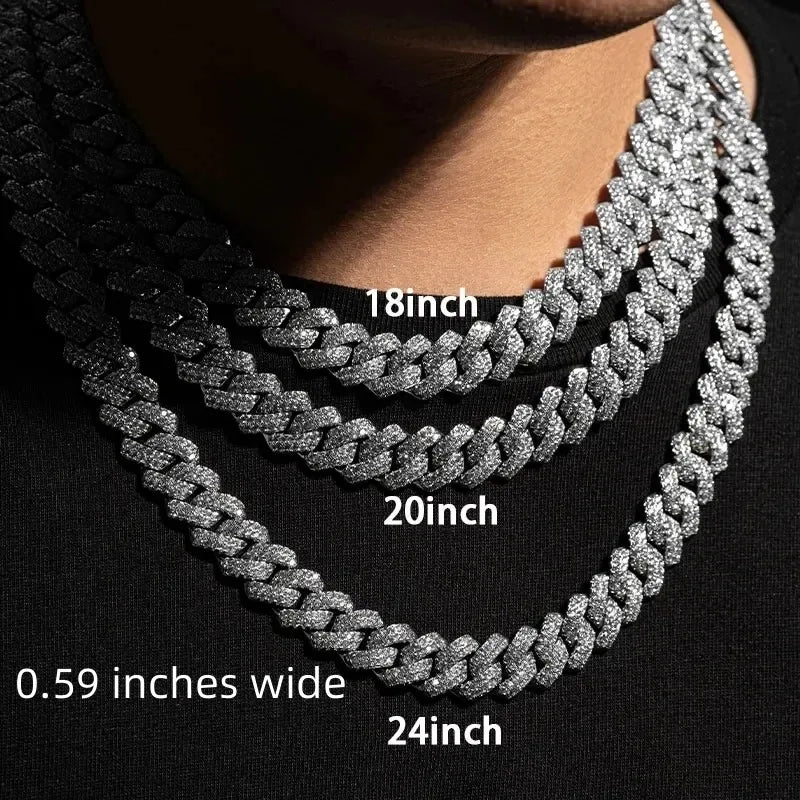 15mm Diamond Cuban Chain