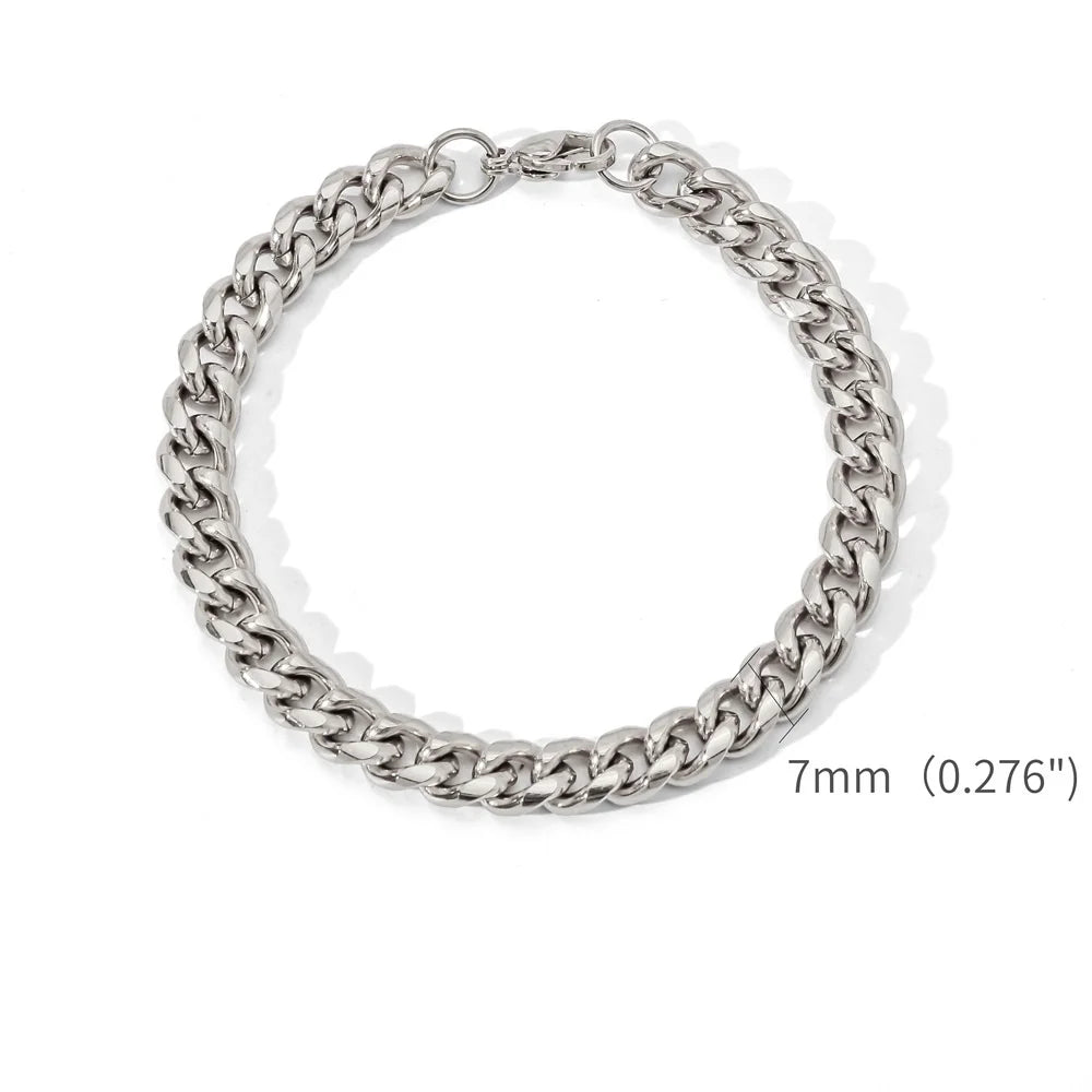 Gold Stainless Steel Cuban Bracelet