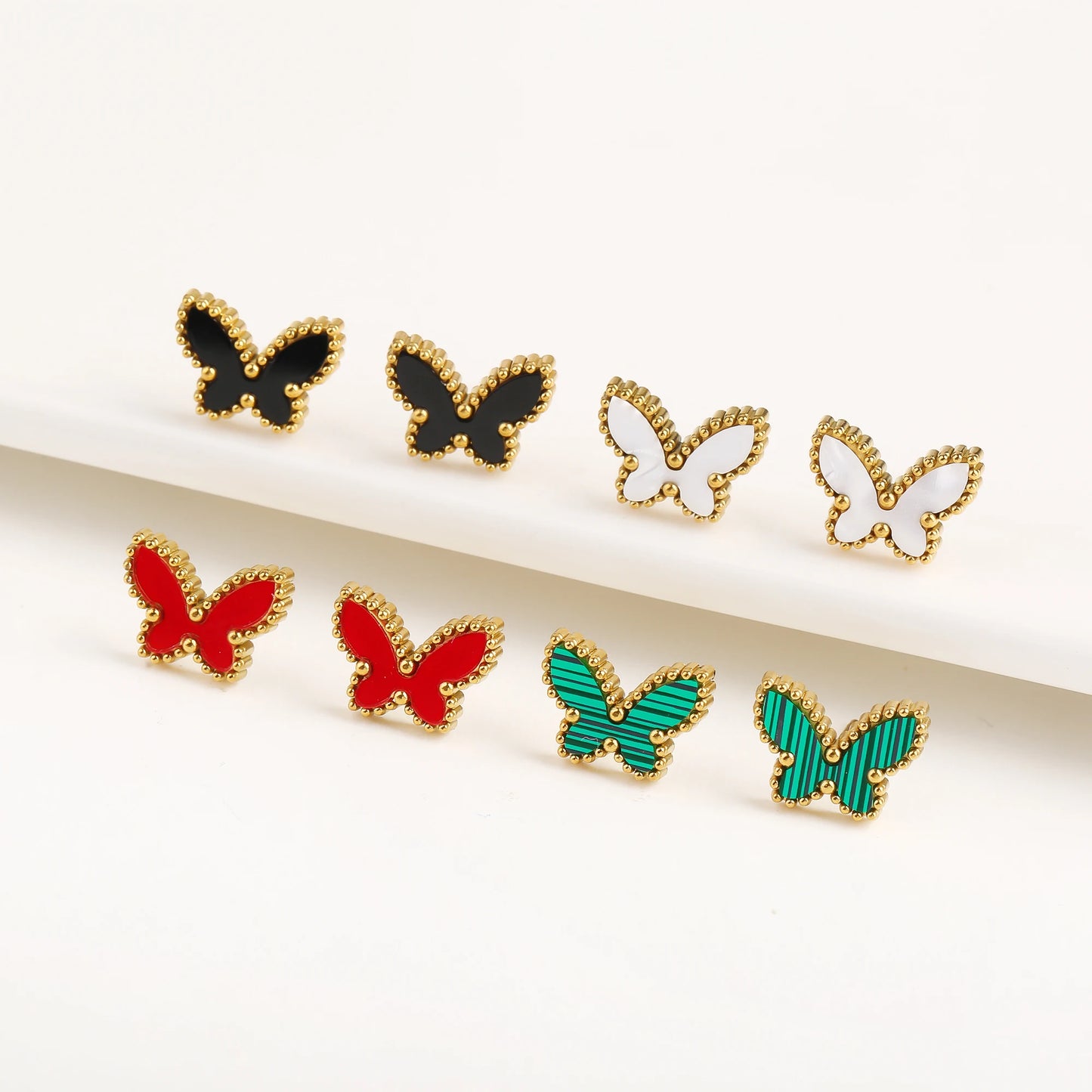 Gold Plated Stainless Steel Butterfly Earning