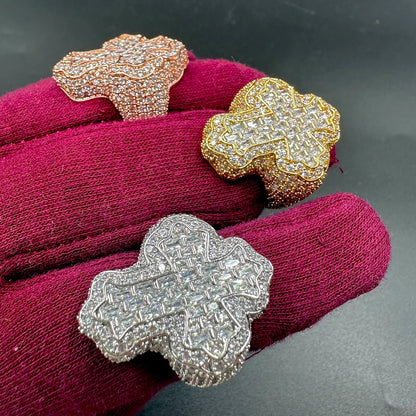 Iced Out Zircon Cross Ring