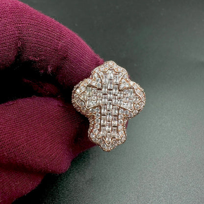 Iced Out Zircon Cross Ring