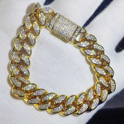 Luxury Iced Out CZ Cuban Bracelet